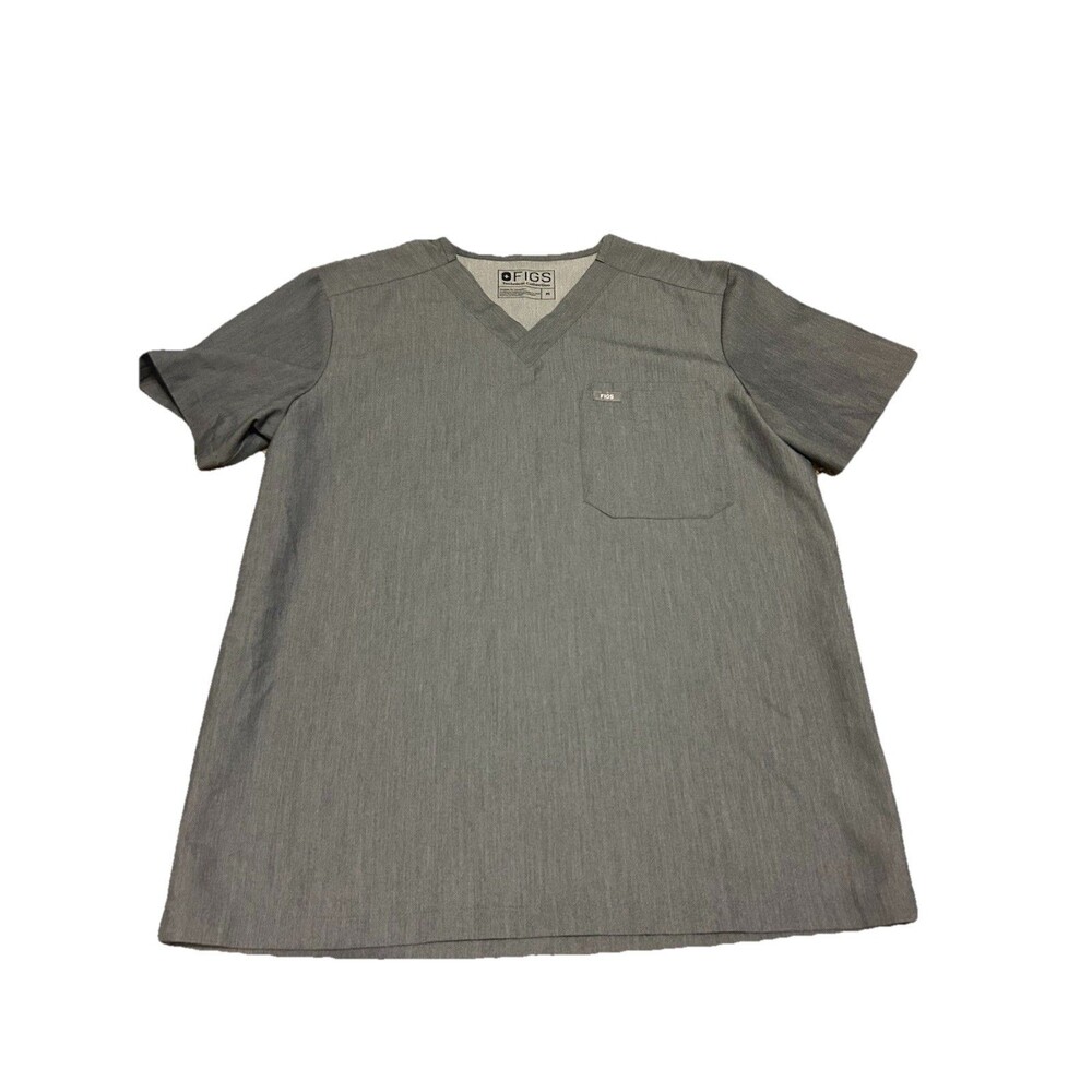 FIGS Scrub Top Mens Medium Leon Graphite Three Pocket Technical Nurses Uniforms
